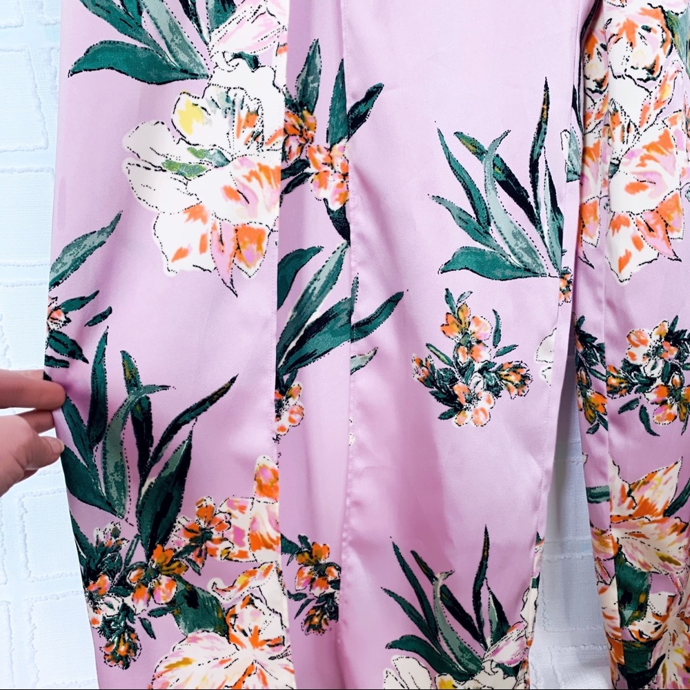 Guess LEIGH FLORAL JUMPSUIT Lavender size 10 - Picture 10 of 14